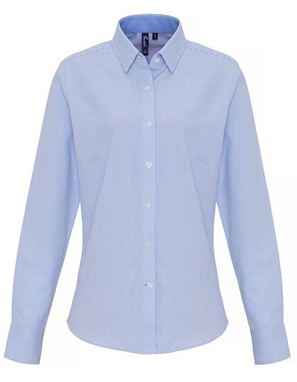 Premier Workwear - Women´s Cotton Rich Oxford Stripes Shirt