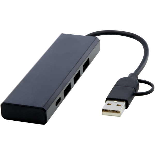 Rise USB 2.0 Hub aus recyceltem RCS Aluminium