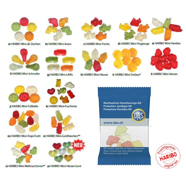 Haribo Mini-Standardformen ca. 10 g