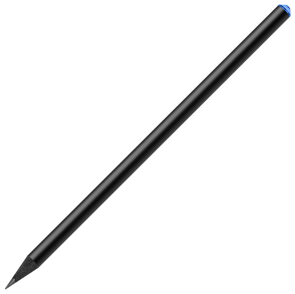 schwarzer Bleistift mit original Preciosa-Kristall - türkisblau