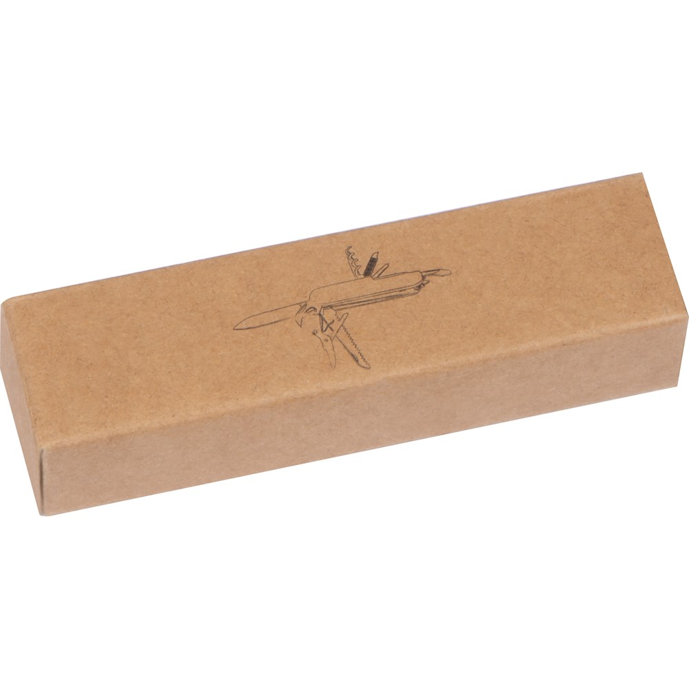 Taschenmesser aus Edelstahl mit Holzummantelung