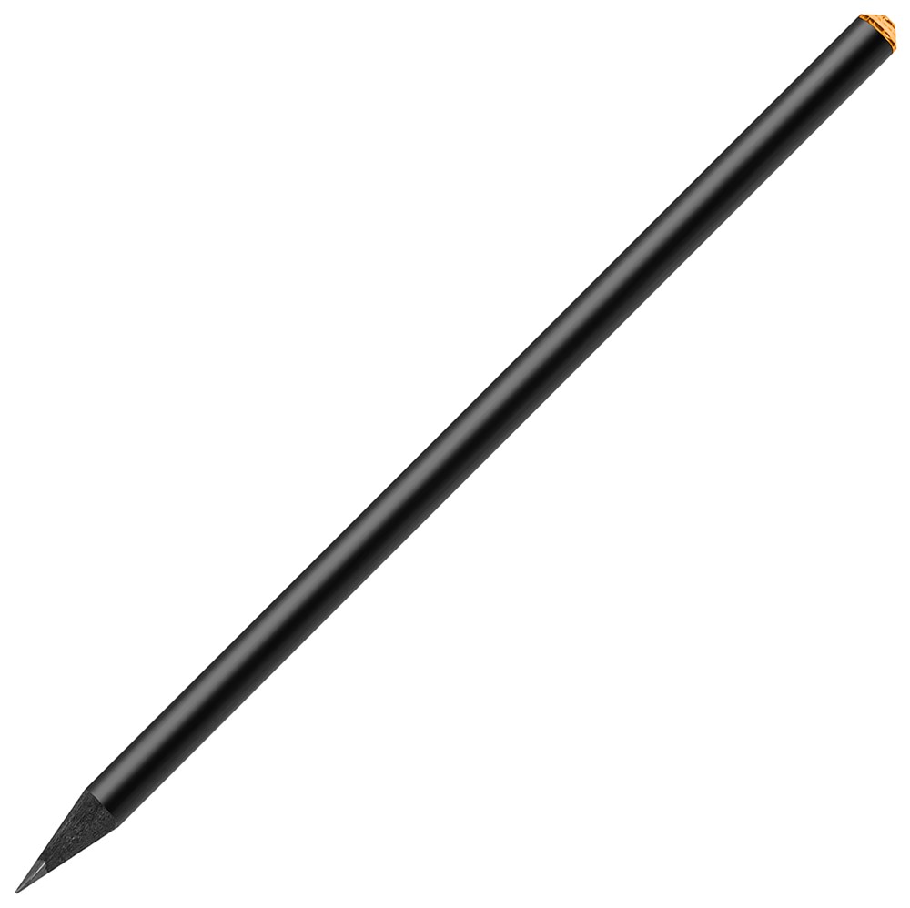 schwarzer Bleistift mit original Preciosa-Kristall - orange
