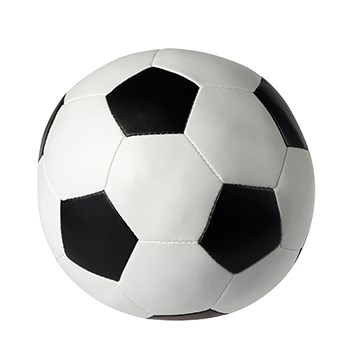 Soft-Fußball, weiß/schwarz, Ø 6,5 cm