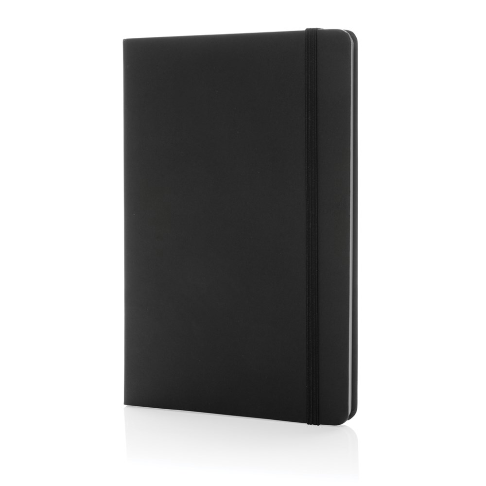 Craftstone A5 Notizbuch aus recycelt. Kraft- und Steinpapier - schwarz (± PMS Black)