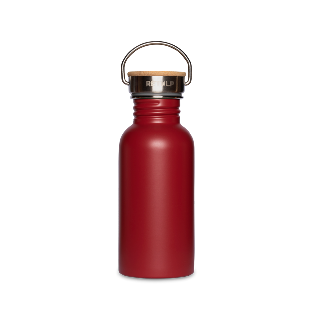 Retulp Trinkflasche 500ml Ruby Red mit bambus kappe