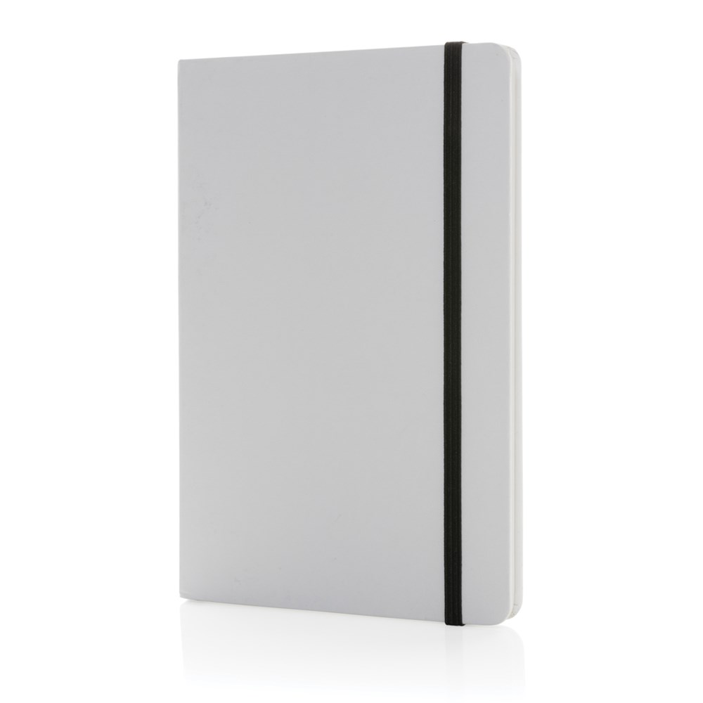 Craftstone A5 Notizbuch aus recycelt. Kraft- und Steinpapier - weiß (± PMS White)